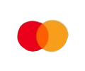 Mastercard logo with red and orange colors on a white background