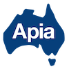 Map of Australia with 'Apia' logo in blue
