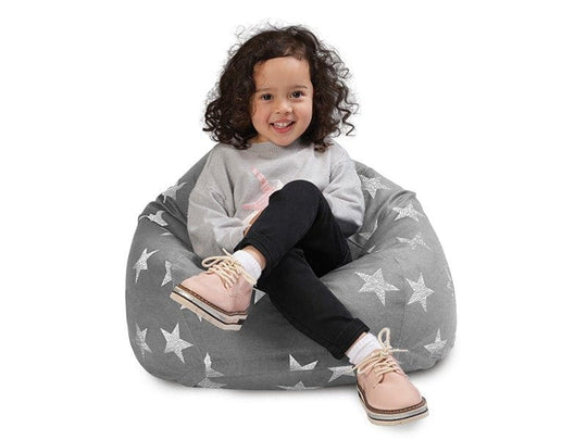 Baby I'm A Star Bean Bags for Kids 60CM grey