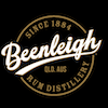 Logo of Beenleigh Rum Distillery with a vintage look.