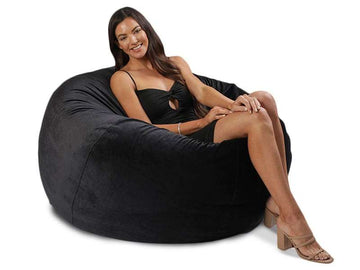 Bella Velvet Bean Bag black