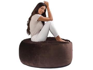 Bella Velvet Ottomans Brown