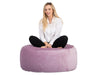 Bella Velvet Ottomans Baby Pink