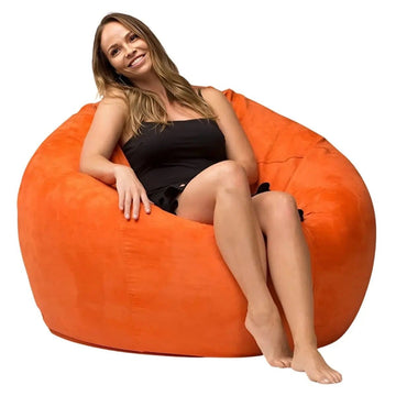 Cocoon Suede Bean Bag orange