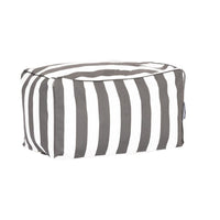 Copacabana Outdoor Ottoman Charcoal Stripes