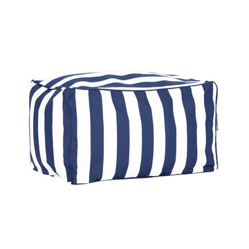 Copacabana Outdoor Ottoman Navy Stripes