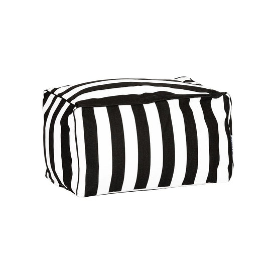 Copacabana Outdoor Ottoman Black Stripes