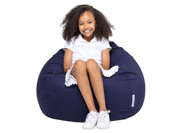 Coco Kids Bean Bag 80cm Navy Blue