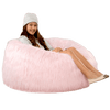 Kids Marshmallow Pink Fur Bean Bag Bean Bags R Us