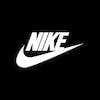 Nike logo in black and white
