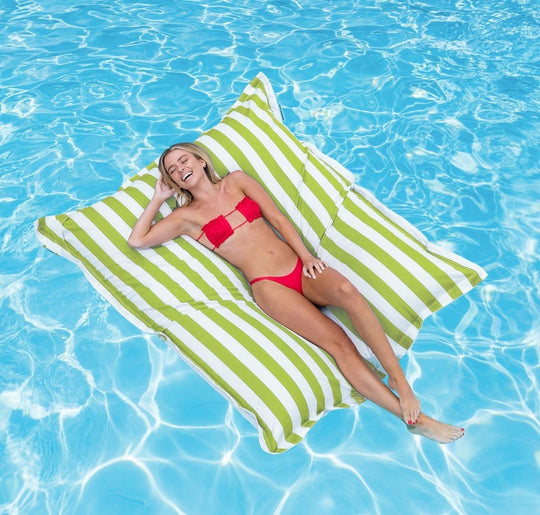 Portsea Pool Float Lime Stripes