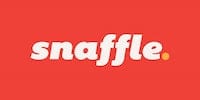 Snaffle logo on a red background