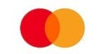 Mastercard logo with two colored circles, one red and one orange, on a white background.